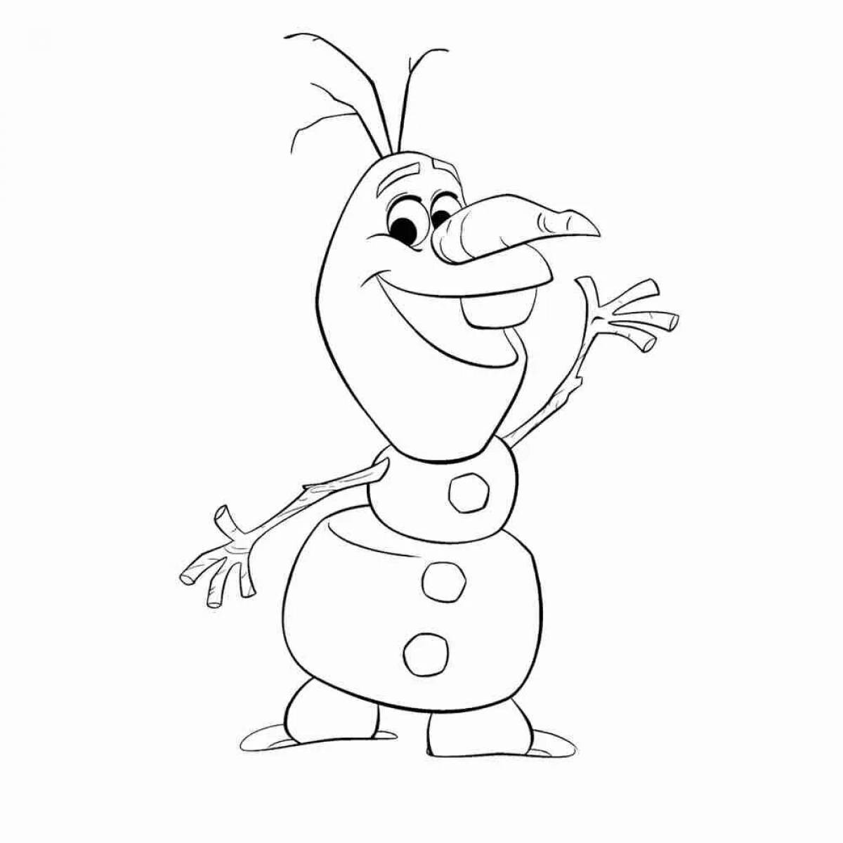 Olaf's fancy coloring book for kids