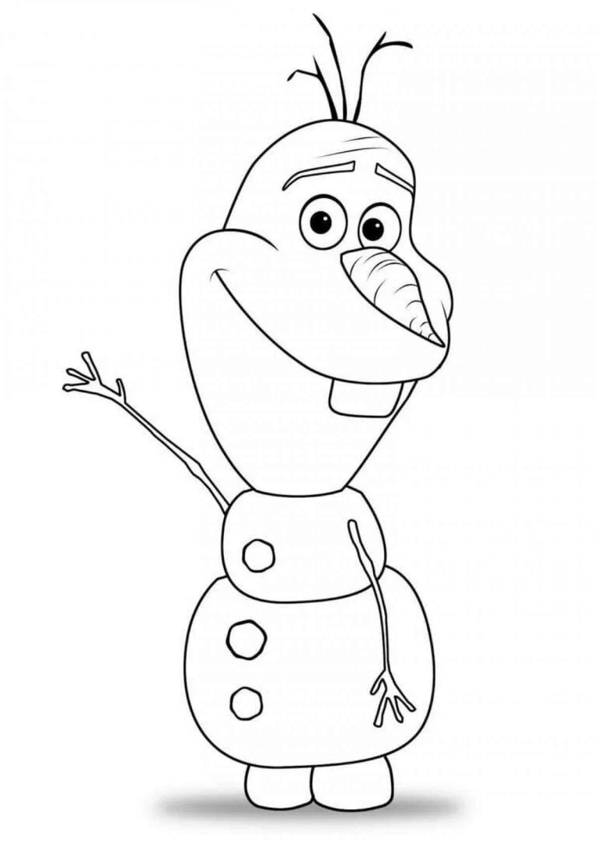 Attractive olaf coloring book for kids