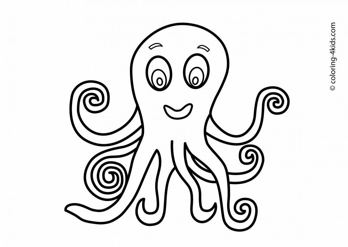 Fun octopus coloring book for kids