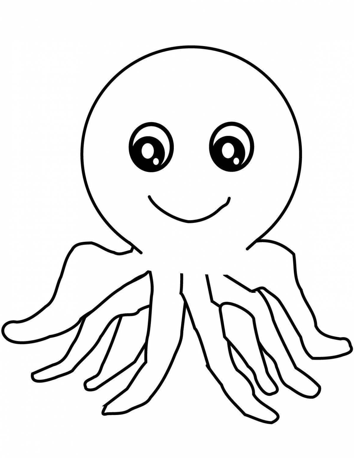 A wonderful octopus coloring for children