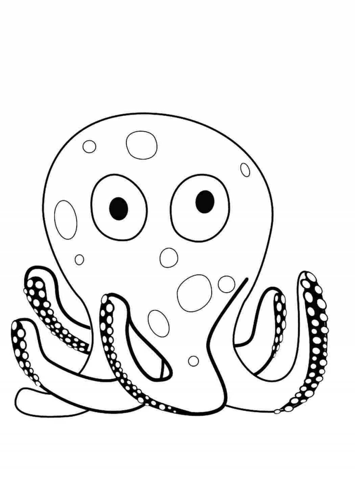 Great octopus coloring book for kids