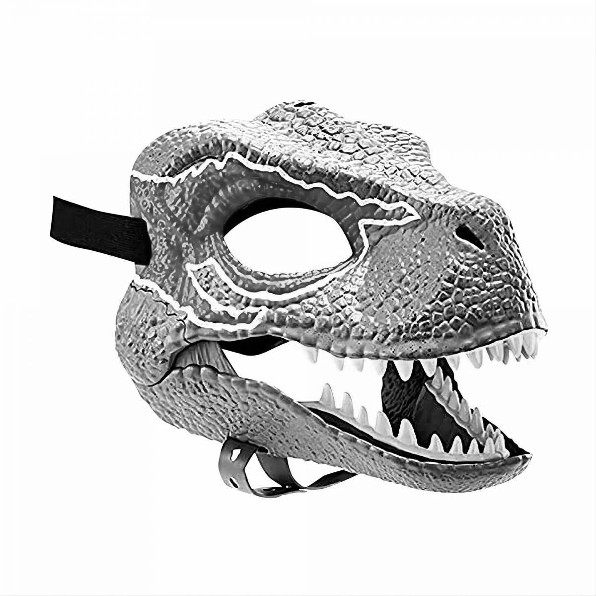 Coloring page amazing lizard mask