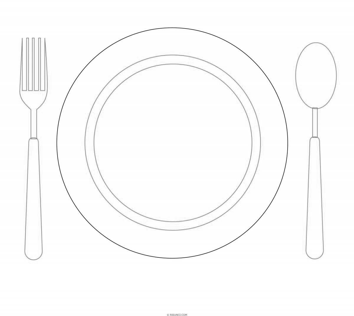 Creative table setting coloring book for kids