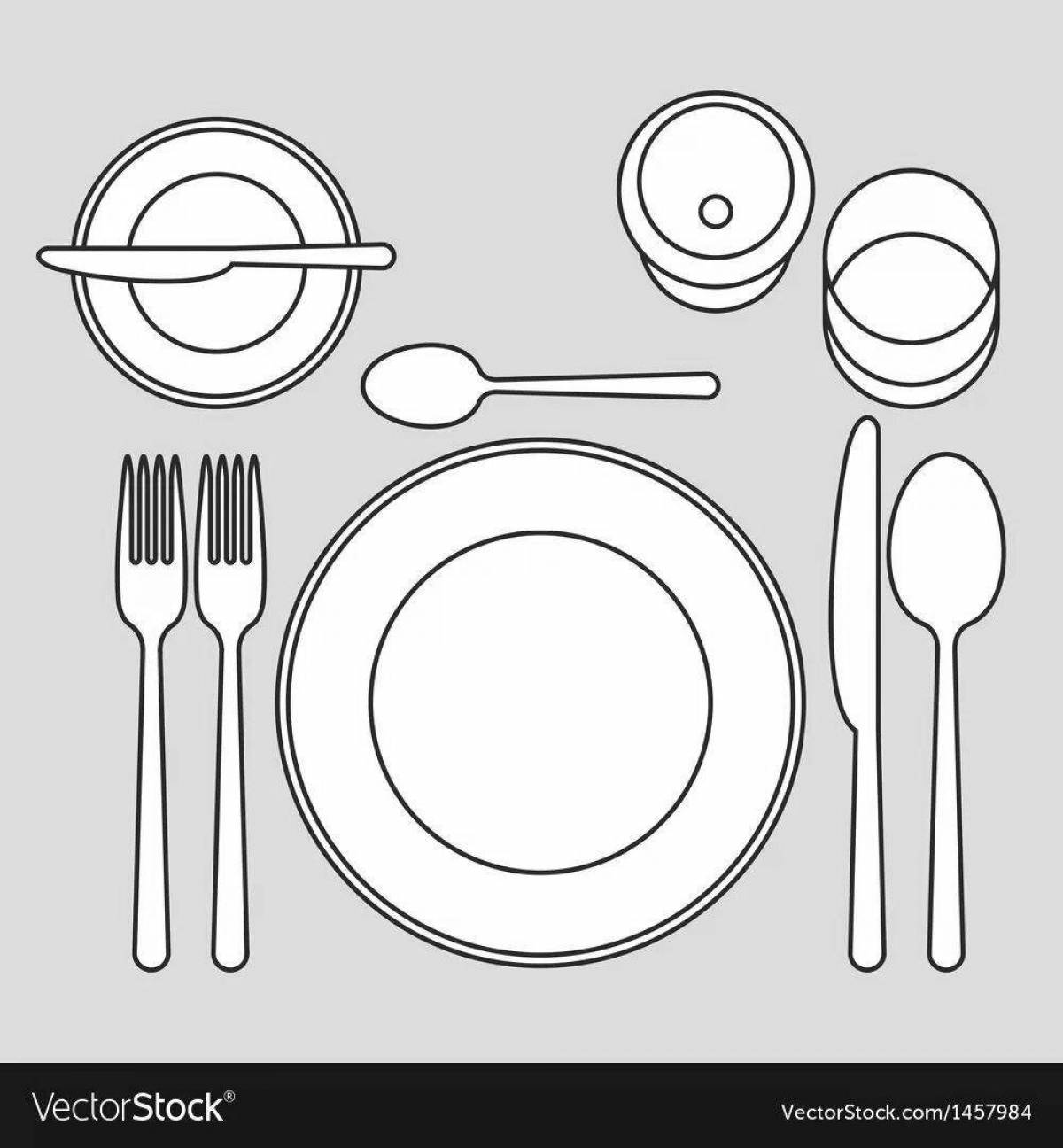 Amazing table setting coloring book for kids