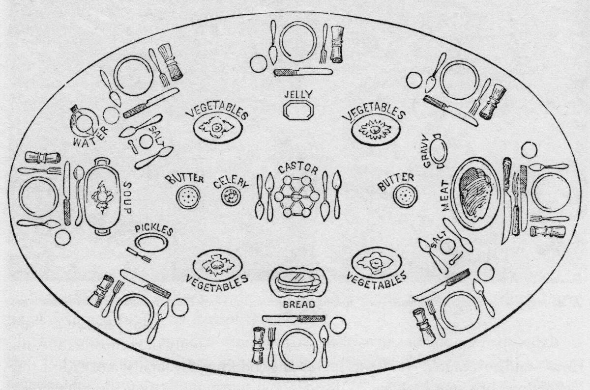 Charming table setting coloring book for kids