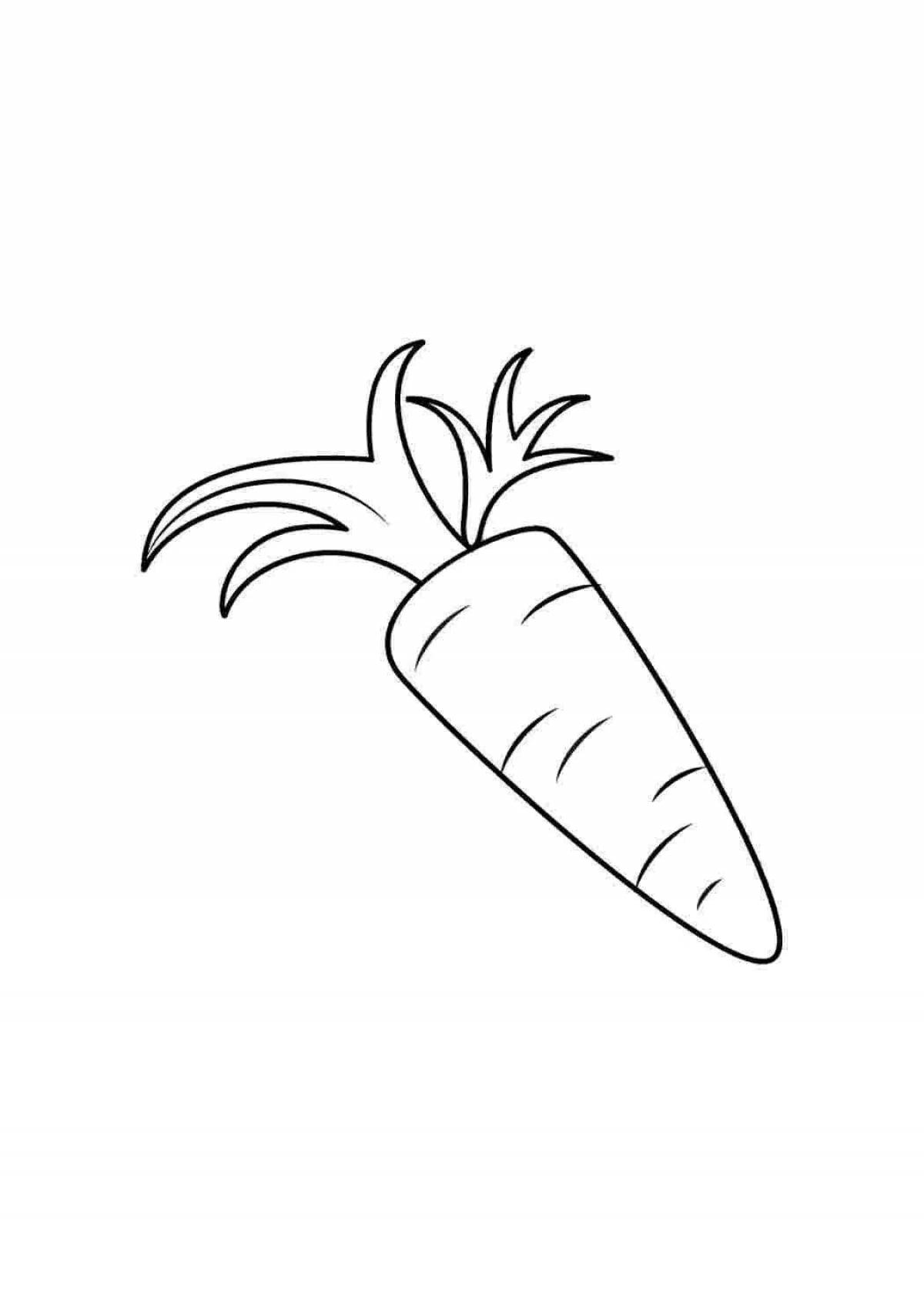 Креативный рисунок моркови для детей