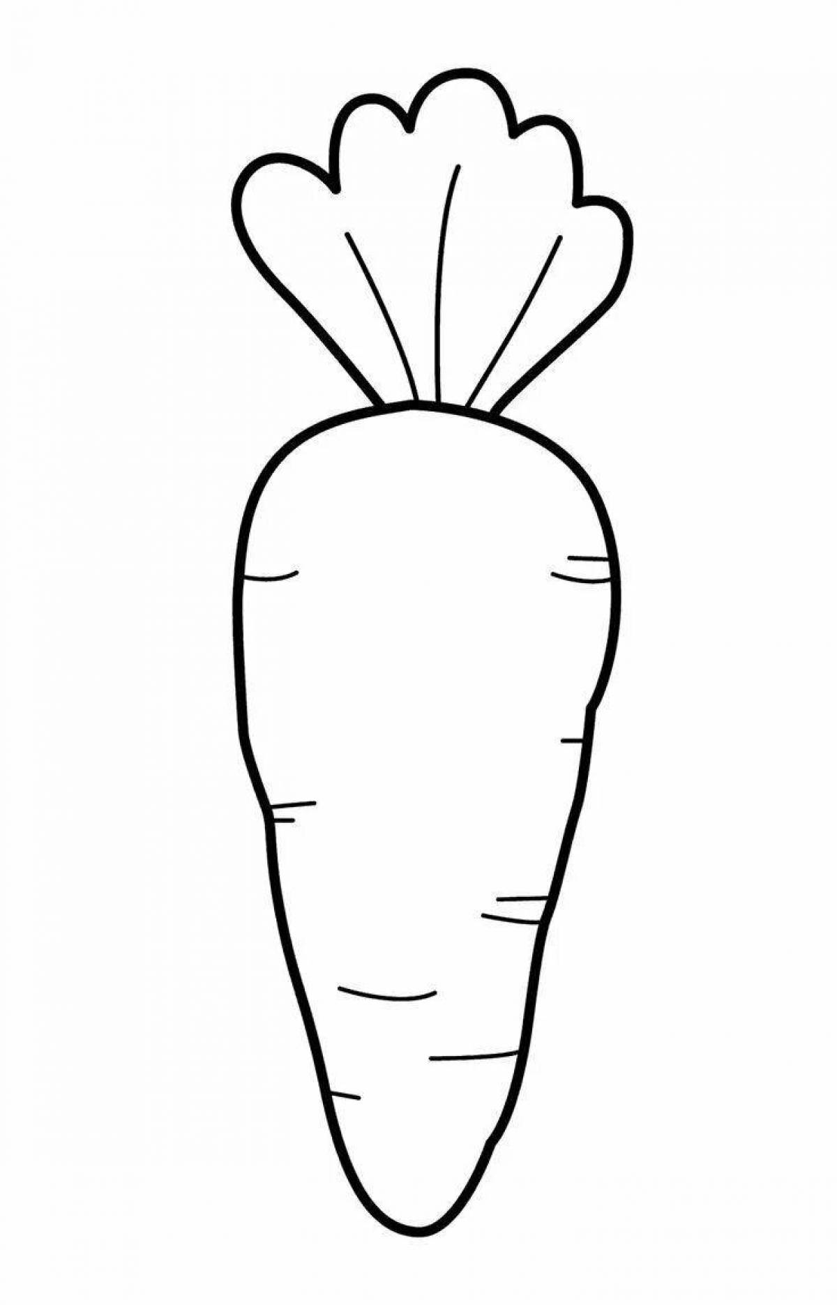 Cute carrot drawing for kids