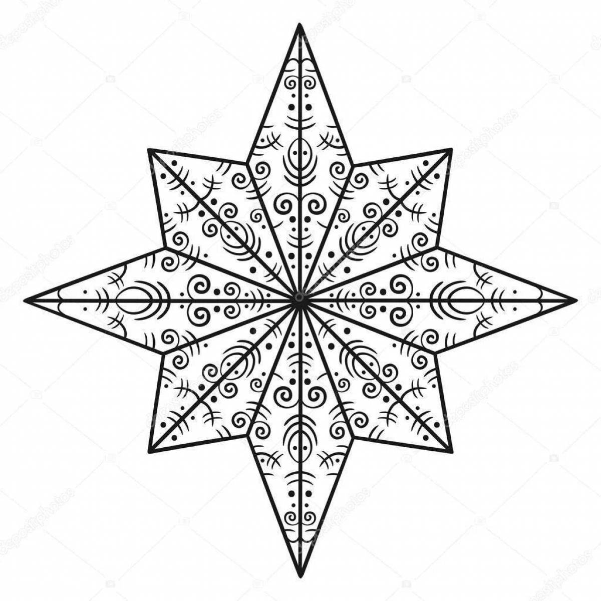 Colorful christmas star coloring book for kids