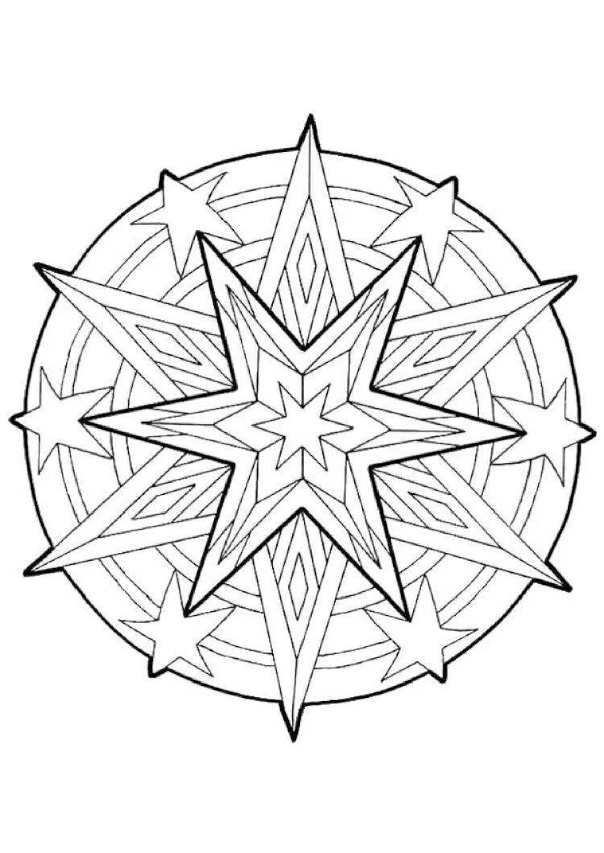 Glowing christmas star coloring book for kids