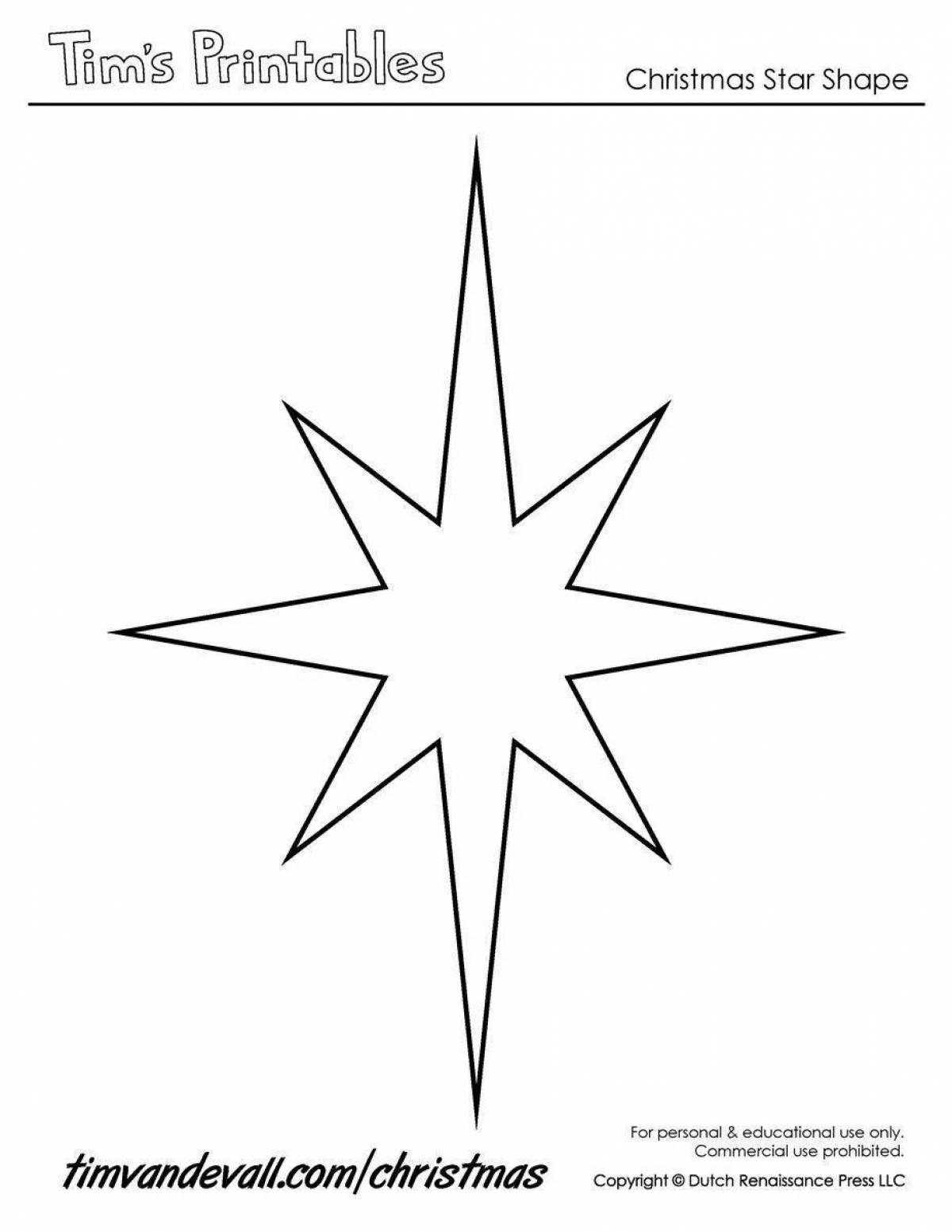 Shiny Christmas star coloring book for kids