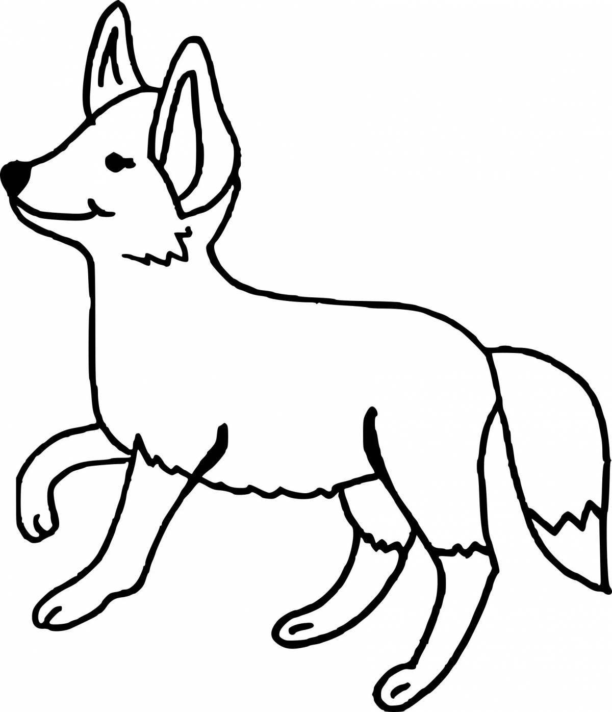 Lovely fox drawing for kids