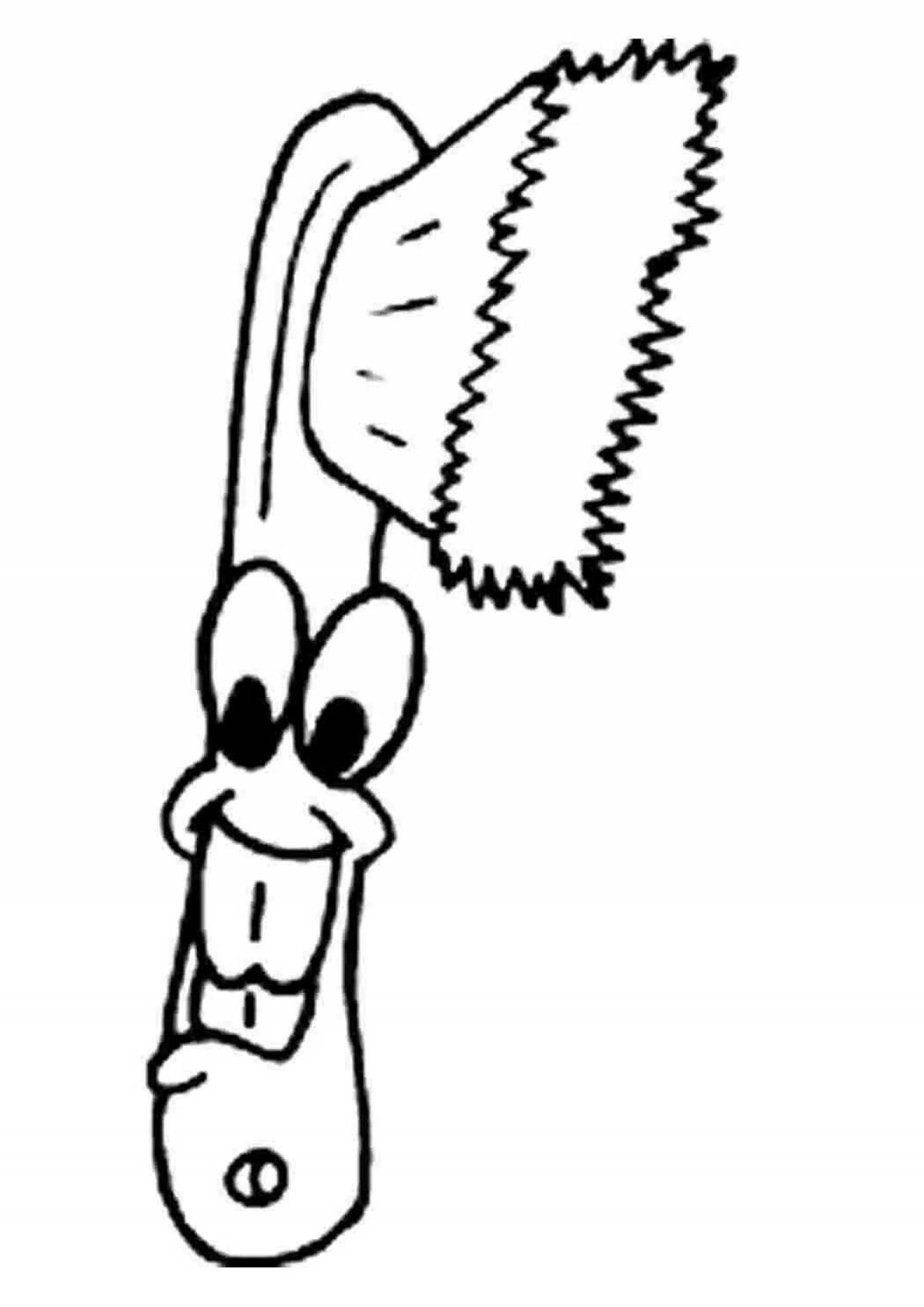 Creative toothbrush coloring book for kids