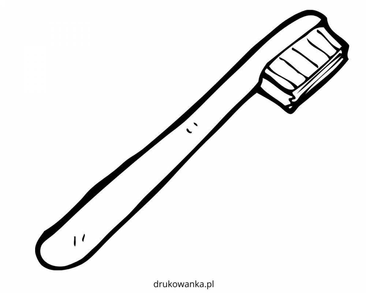 Fun toothbrush coloring for kids