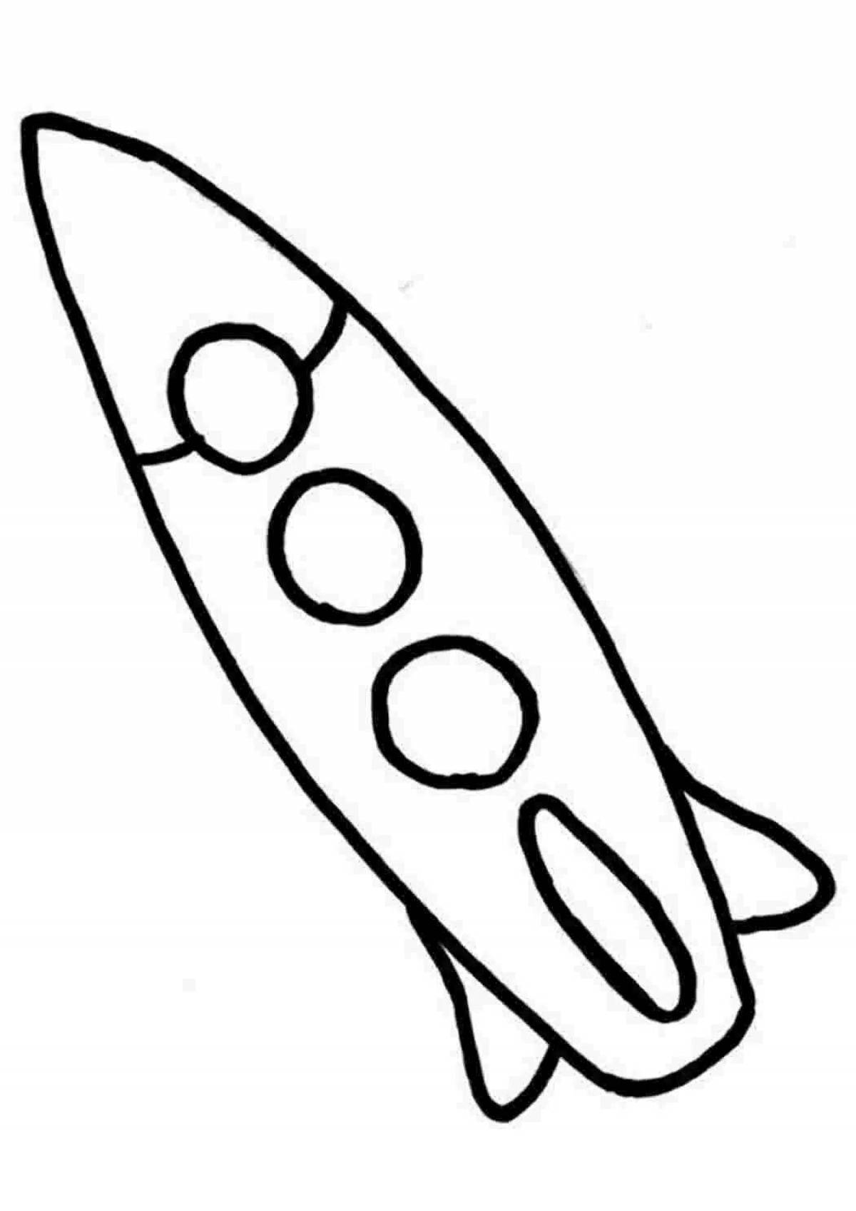 Fun rocket drawing for kids