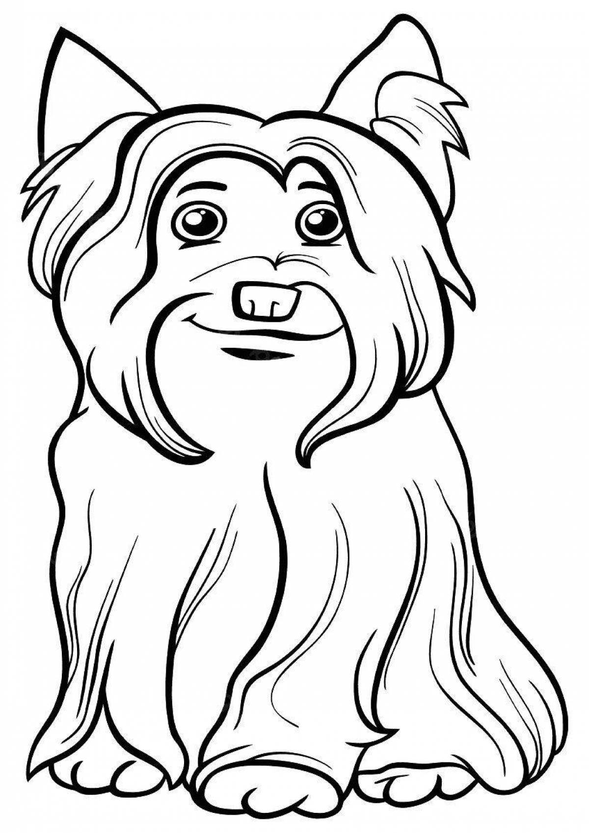 Irresistible Yorkshire terrier coloring book for kids