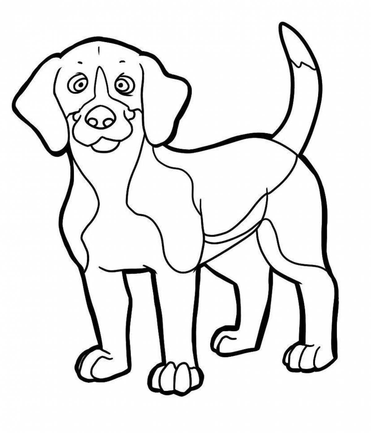 Fun drawing of a dog for kids