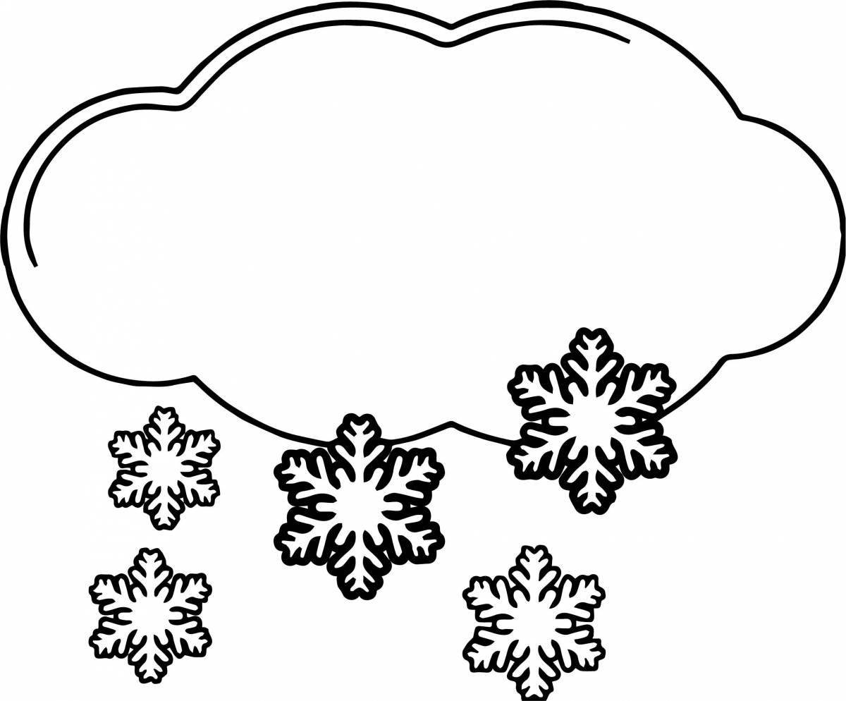 Delightful snowing coloring book for kids