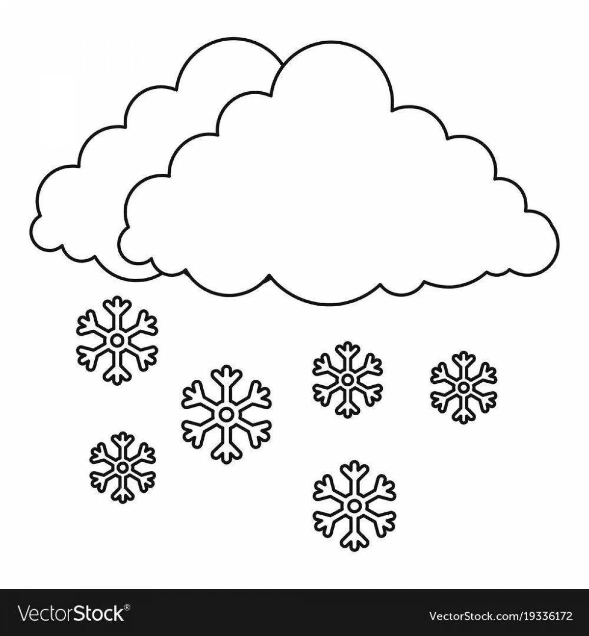 Merry snow is falling coloring book for children