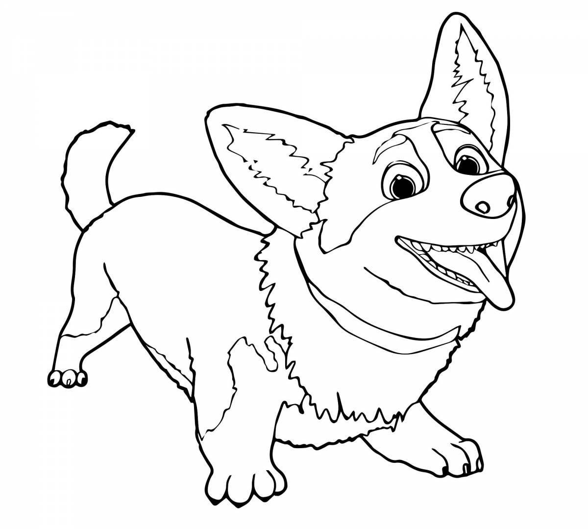 Cute corgi coloring pages for kids