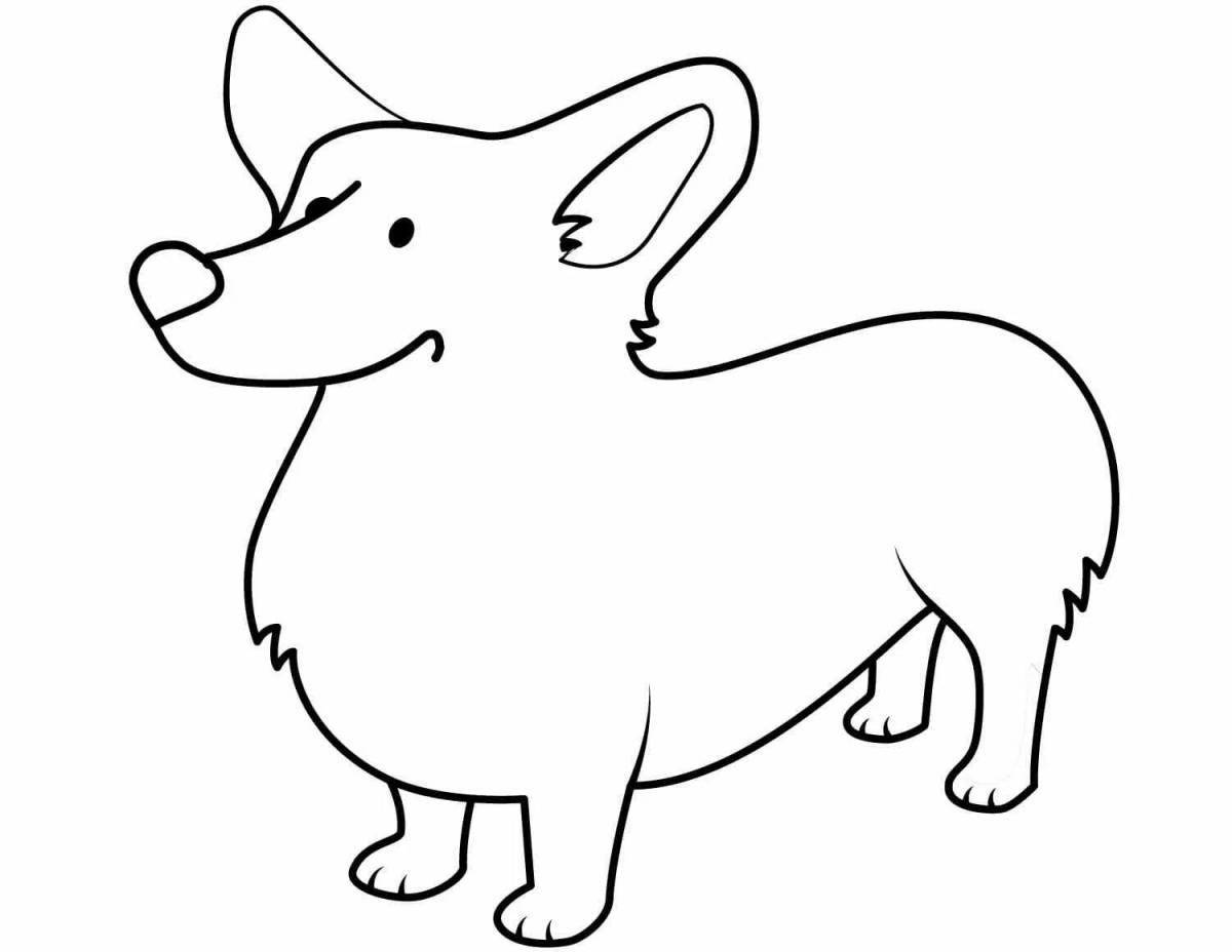 Cute corgi coloring book for kids