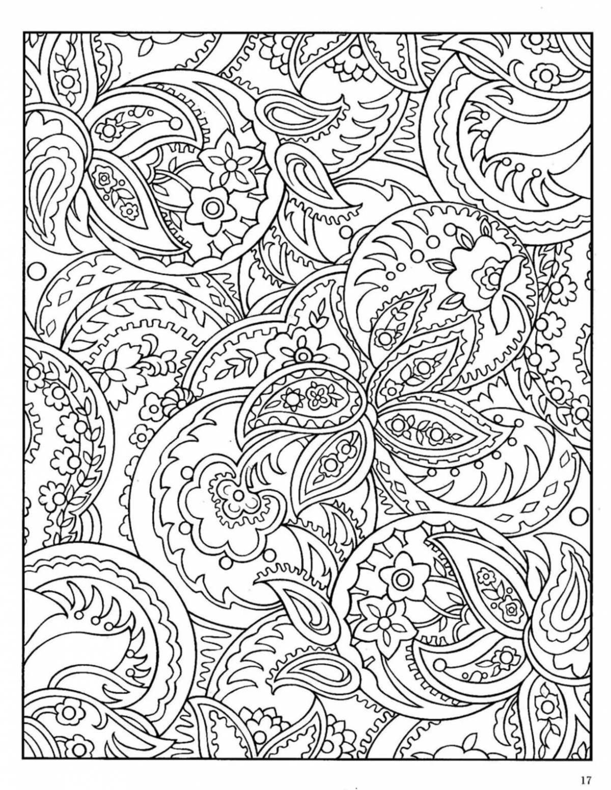 Colorful coloring pages for adults