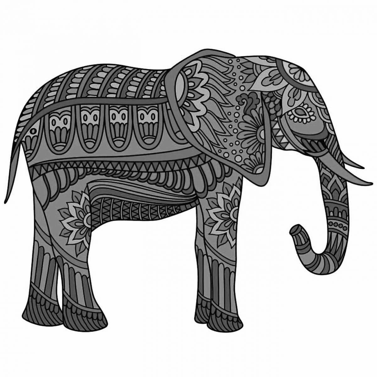 Fabulous Indian elephants coloring pages for kids