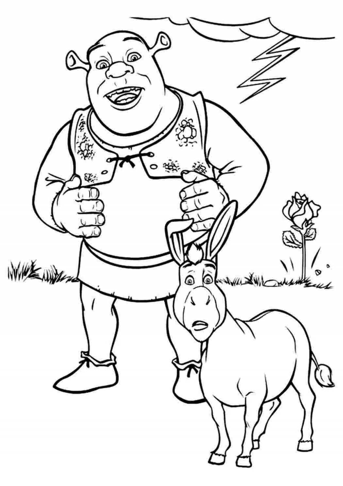 Creative shrek coloring book for kids