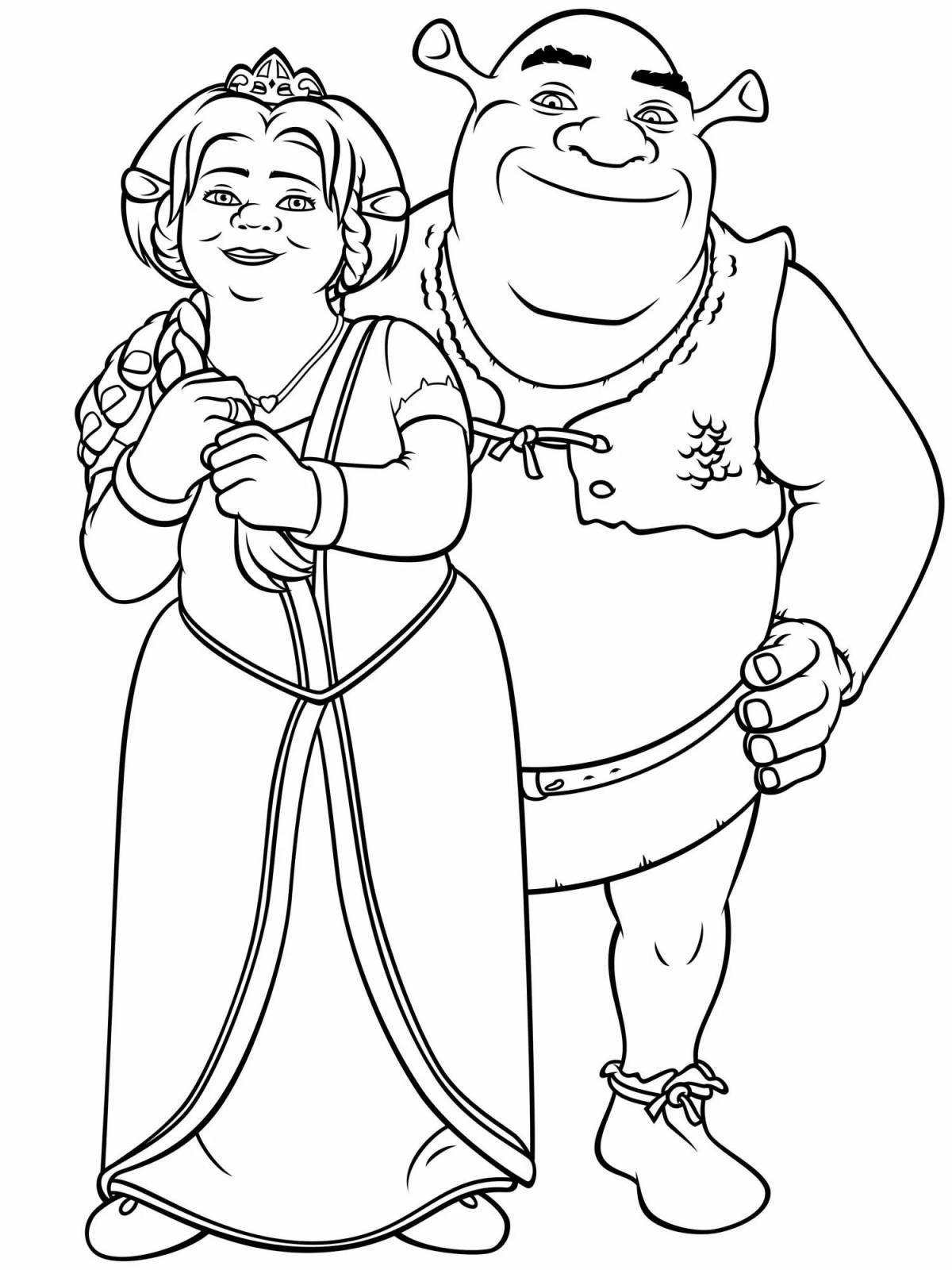 Shrek fantasy coloring book for kids