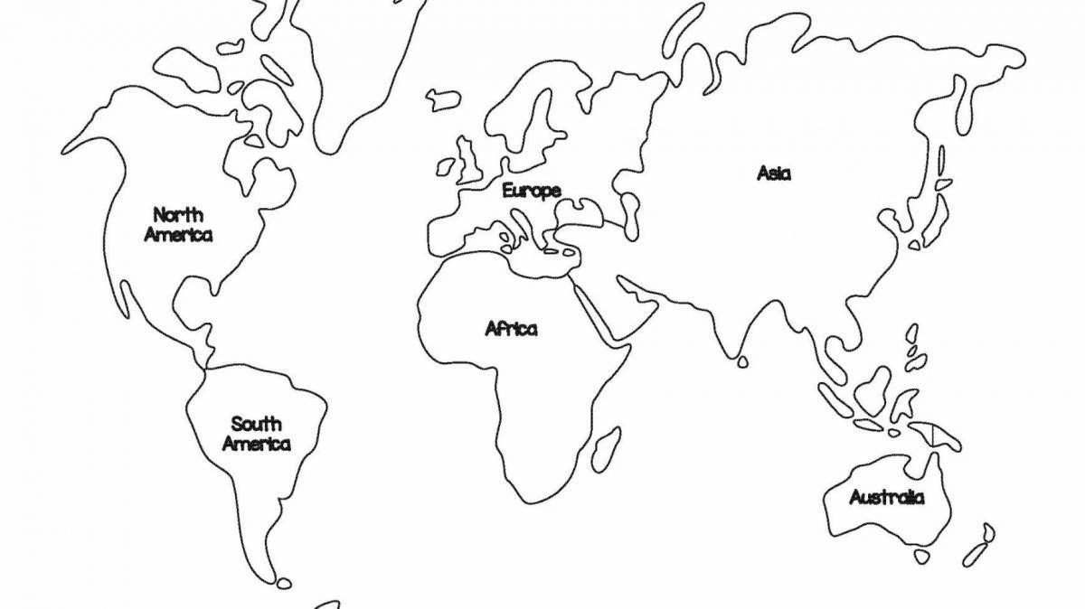 Выдающаяся раскраска стран мира для детей
