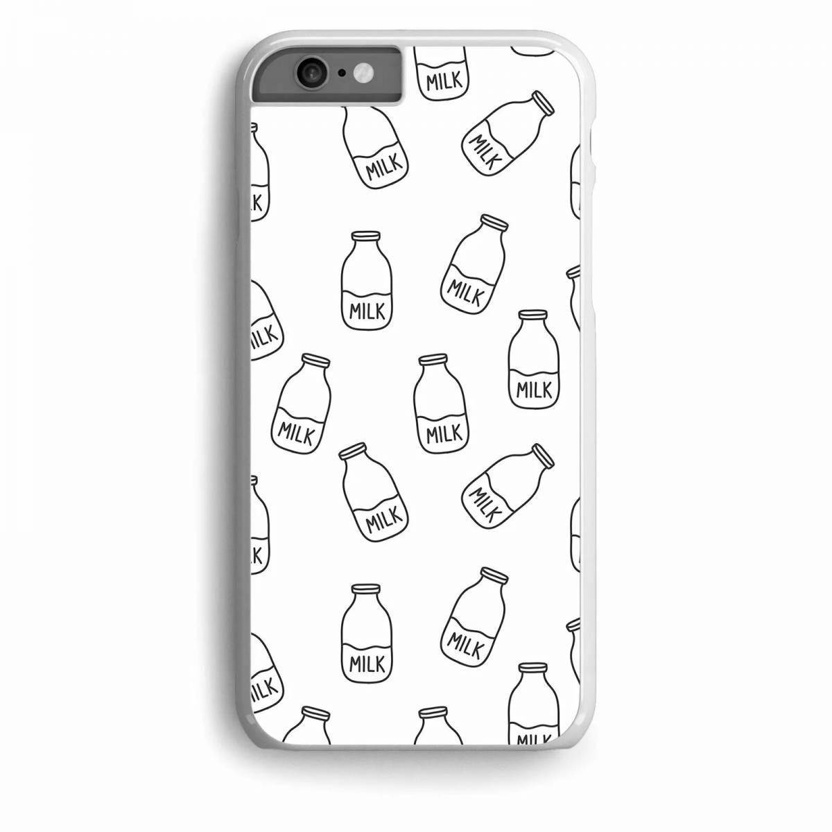 Colouring brightly designed phone case