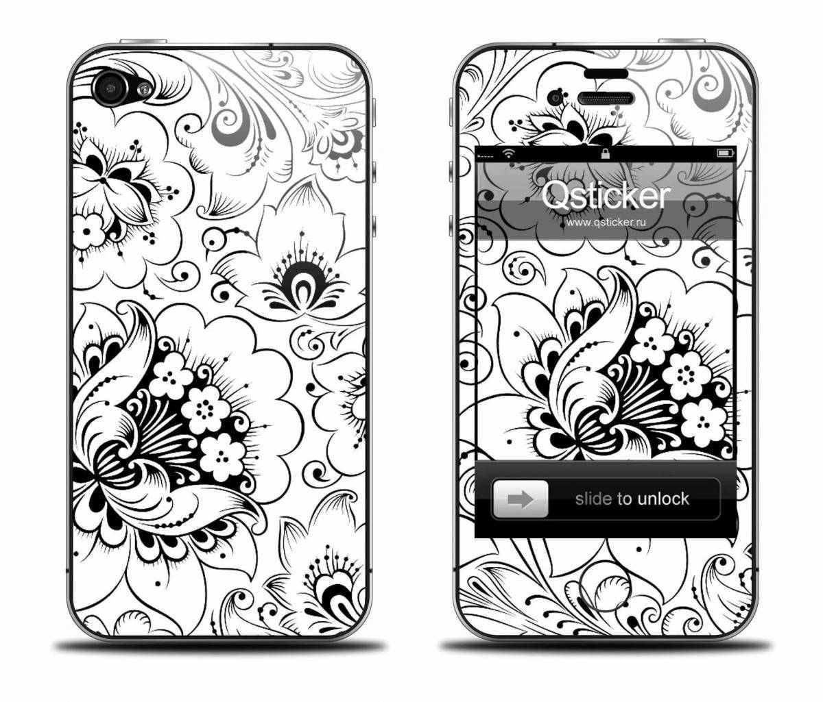 Coloring phone case art design