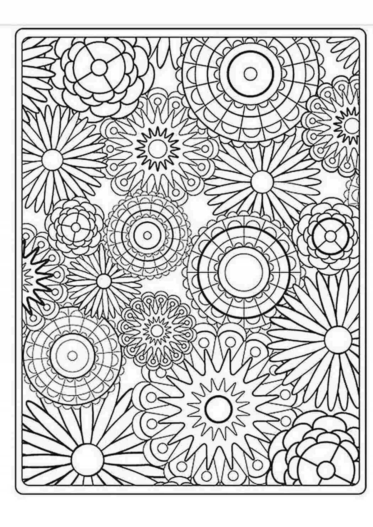 Relaxing art therapy adult coloring book