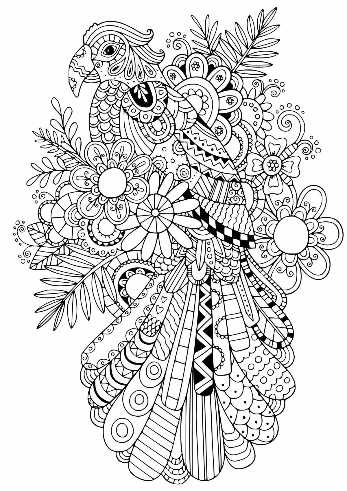 Refreshing art therapy adult coloring book