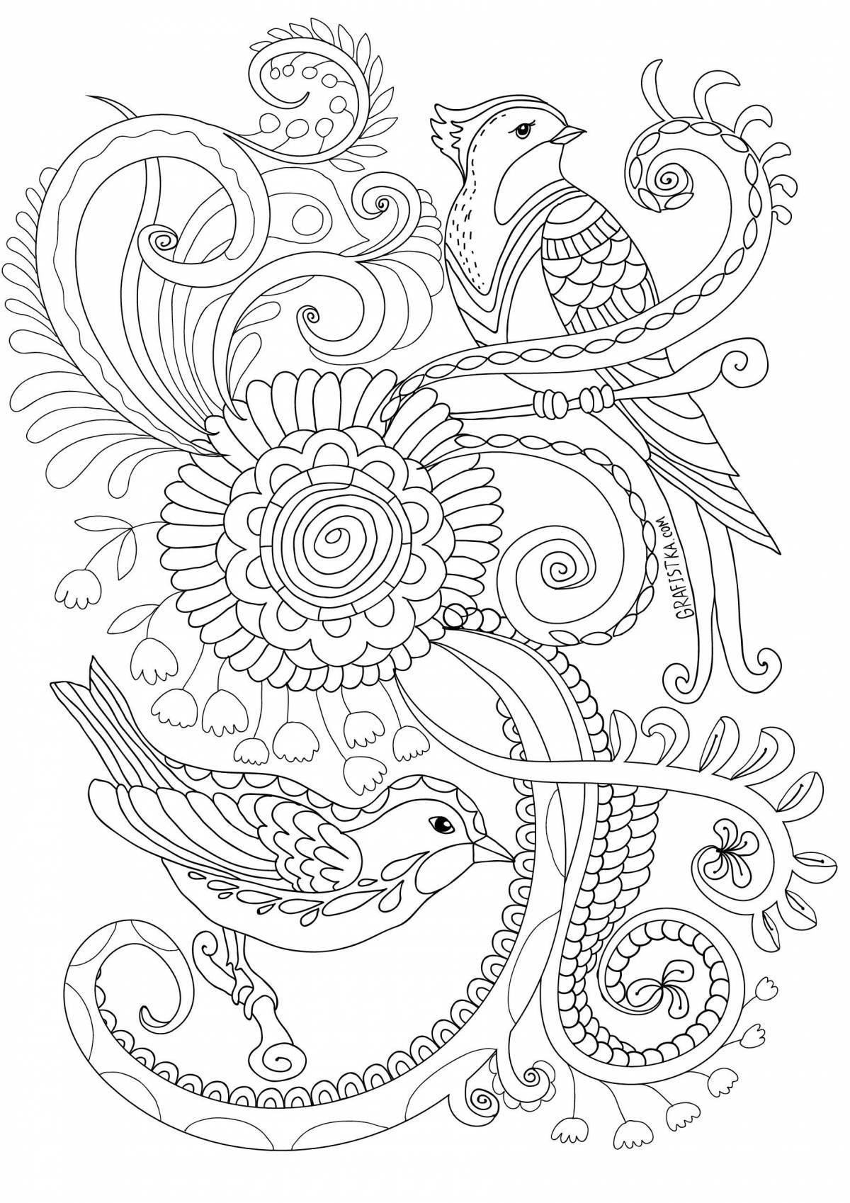 Calming coloring art therapy for adults