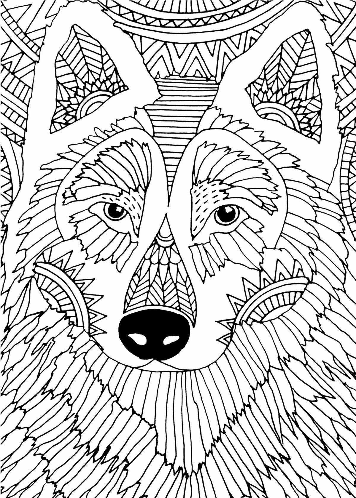 Bright coloring art therapy for adults