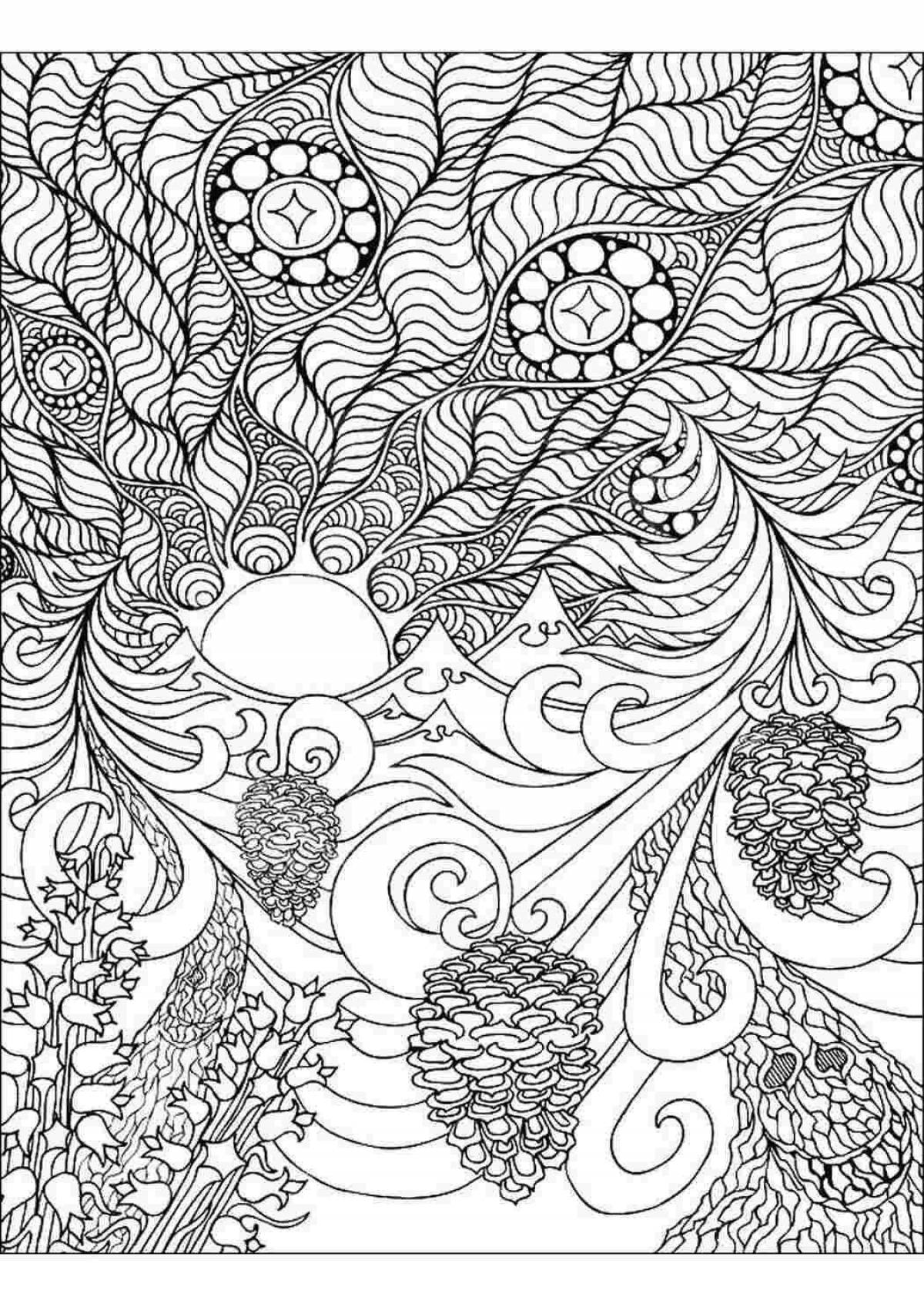 Peace coloring art therapy for adults