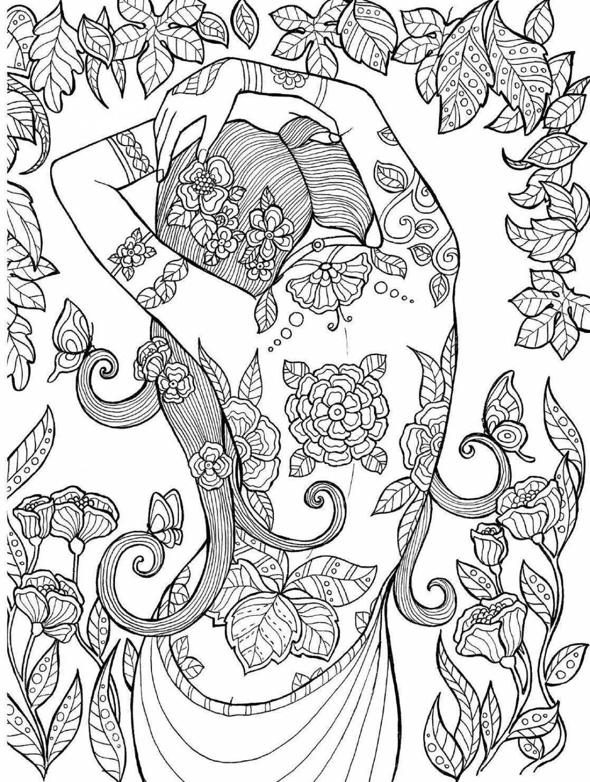 Fun coloring art therapy for adults