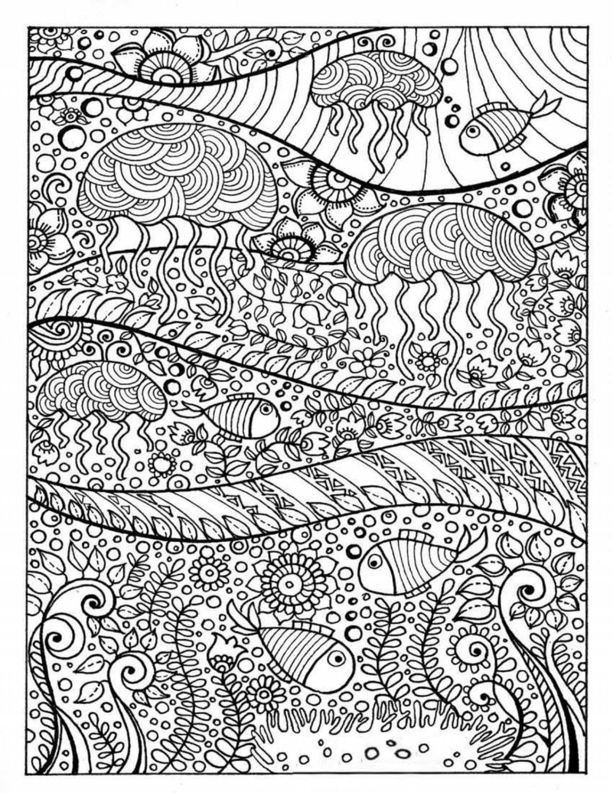 Invigorating coloring art therapy for adults
