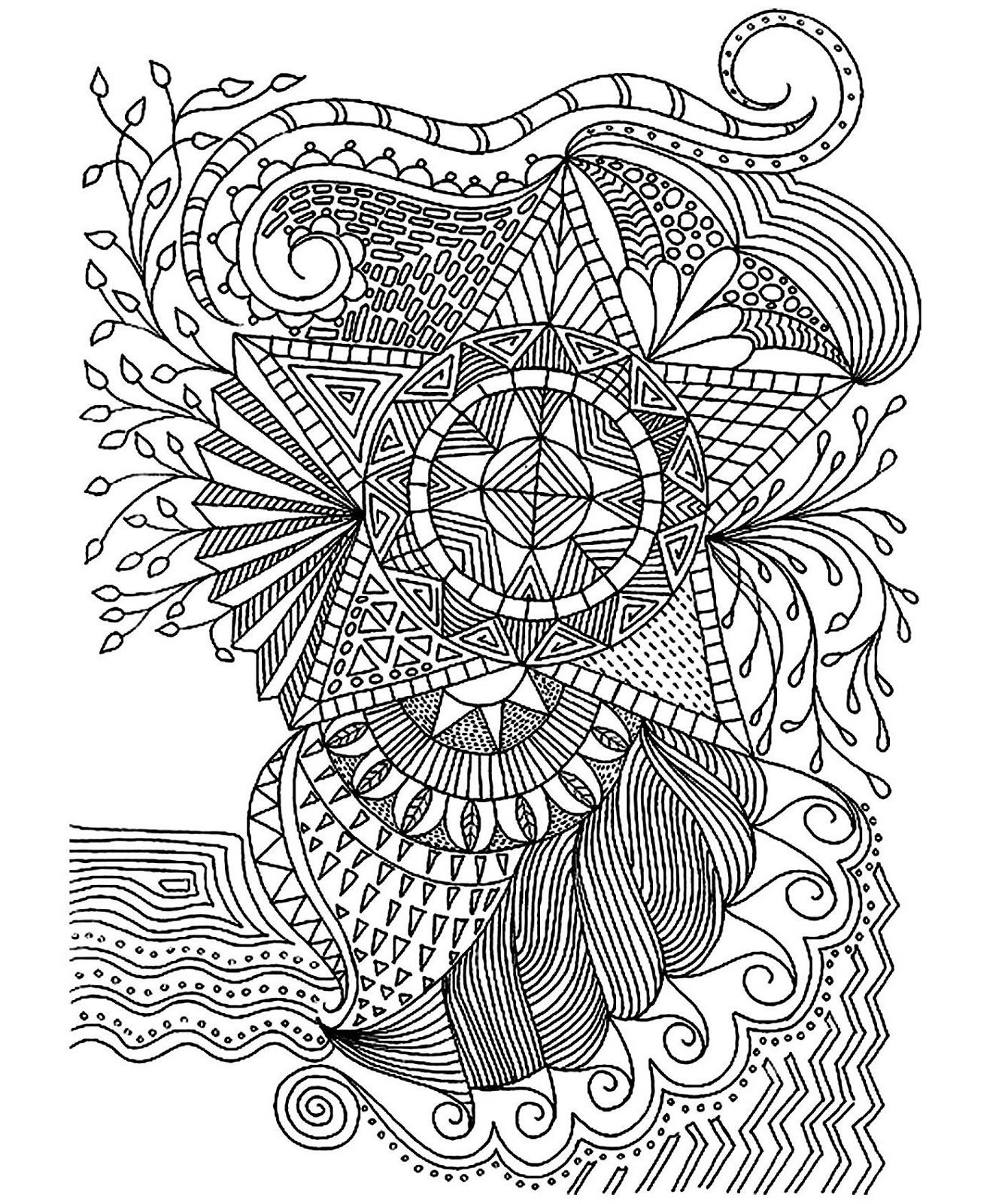 Blissful coloring art therapy for adults