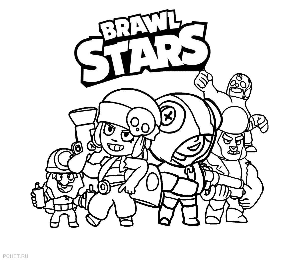 Glorious brave stars coloring pages for children