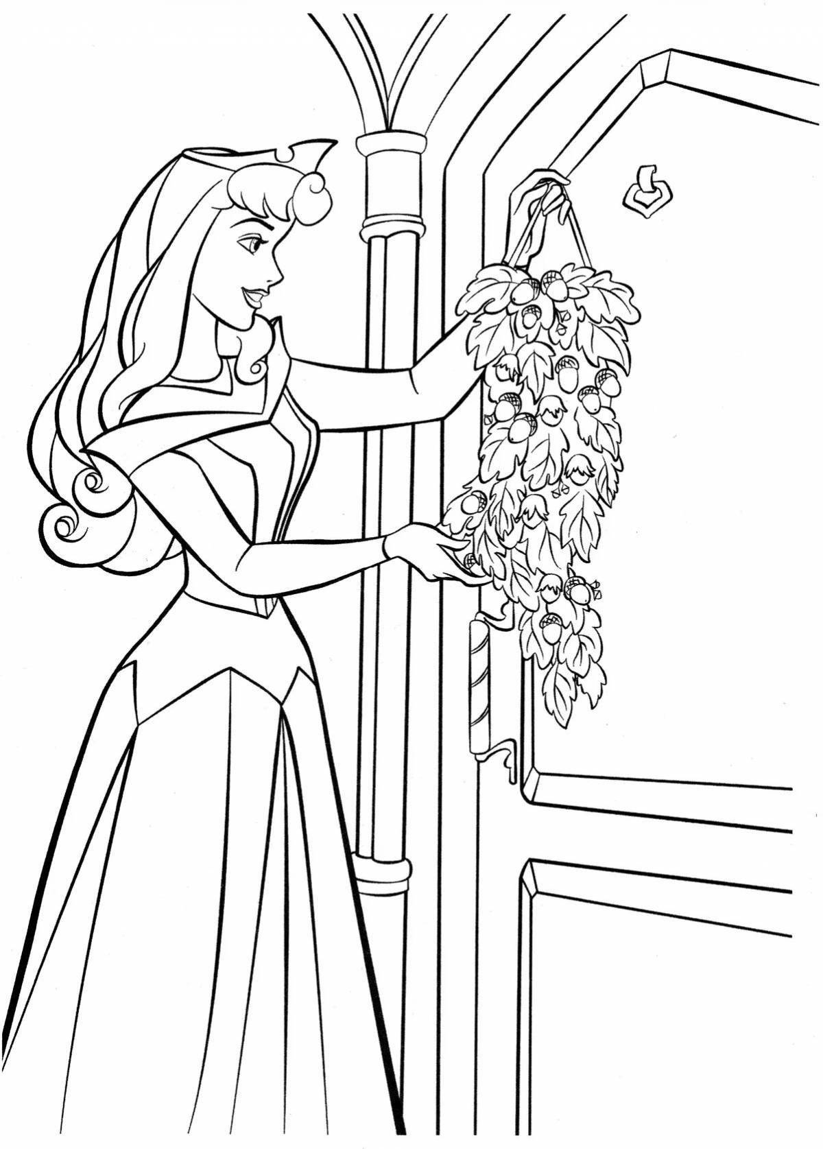 Magic coloring book sleeping beauty for kids