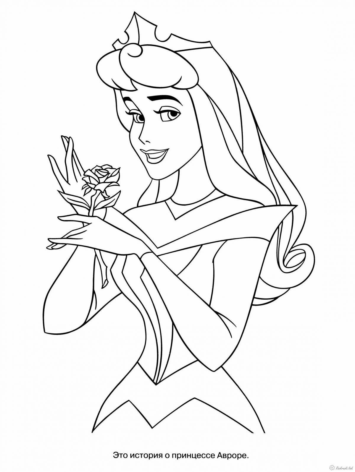 Beautiful sleeping beauty coloring book for kids