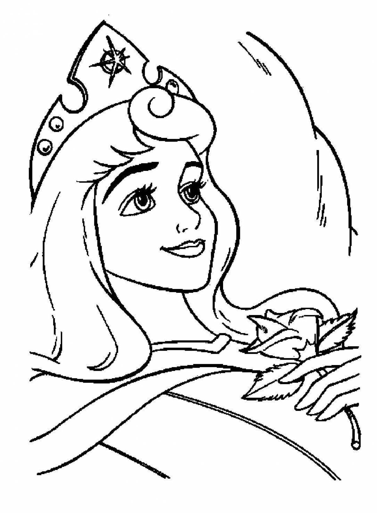 Exquisite sleeping beauty coloring book for kids