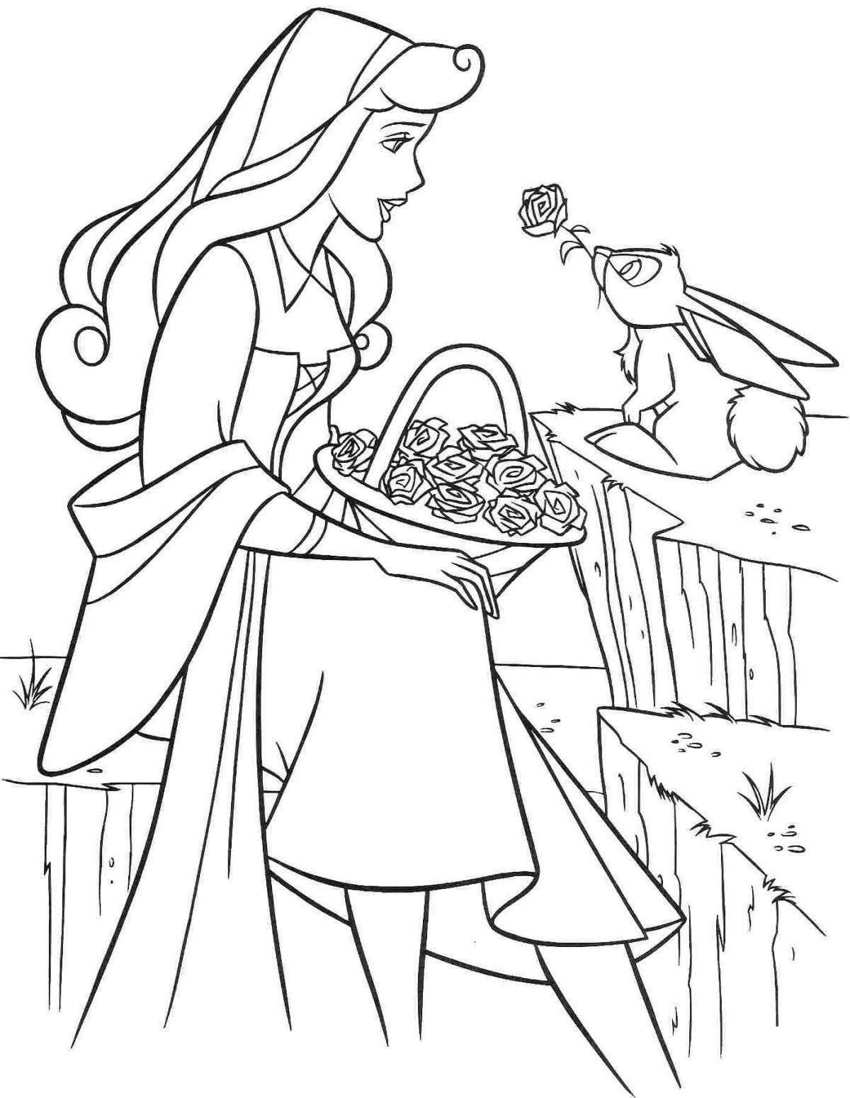 Sleeping Beauty coloring book for kids