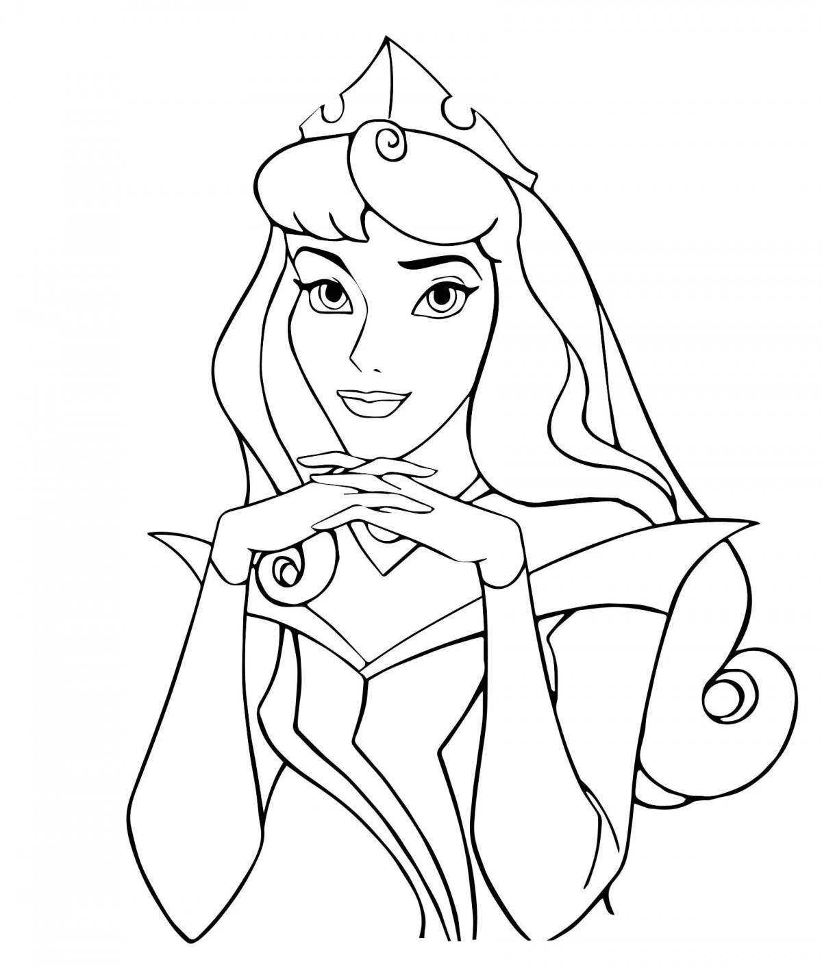 Sleeping beauty coloring book for kids