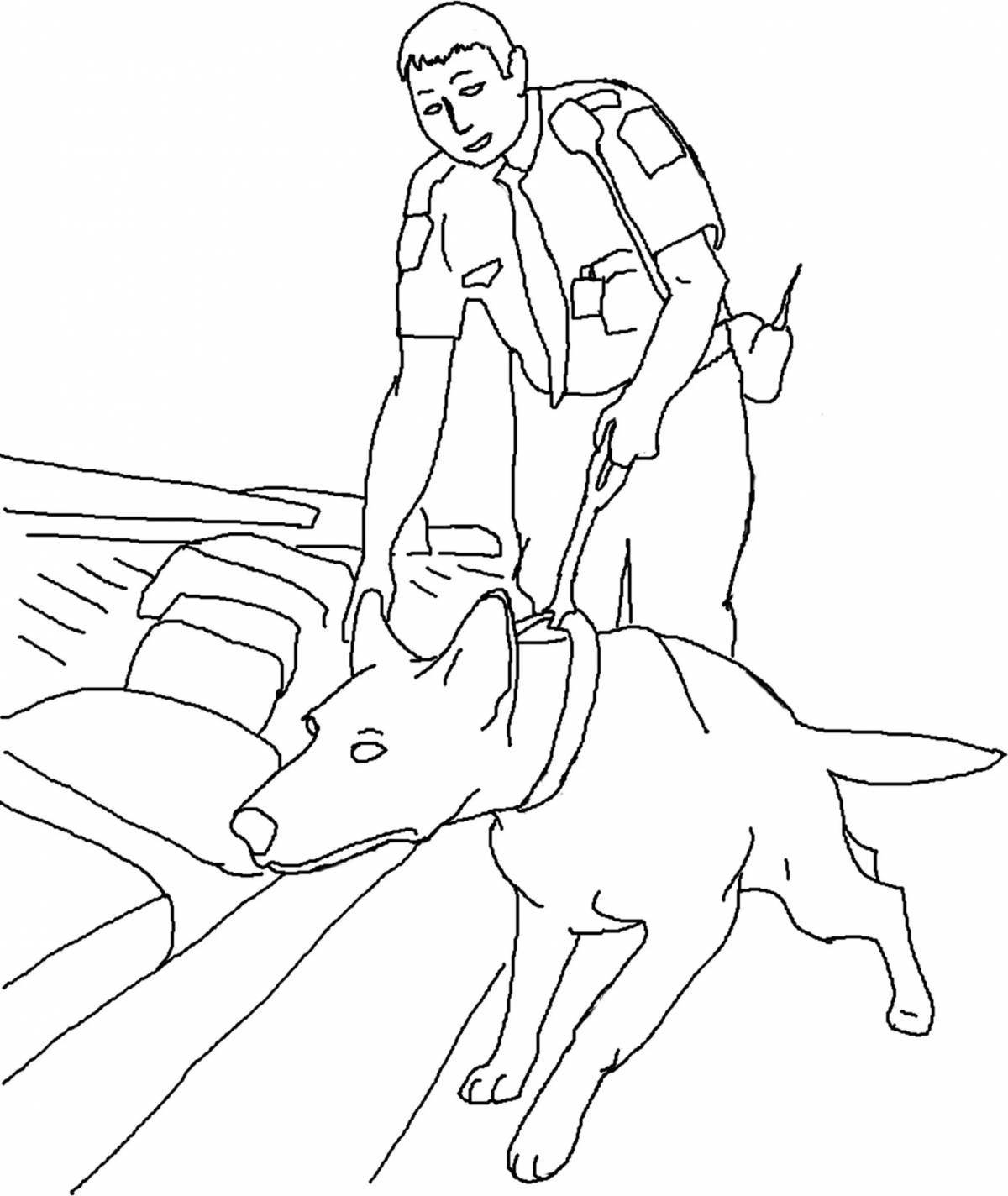 Attracting a border guard with a dog for children