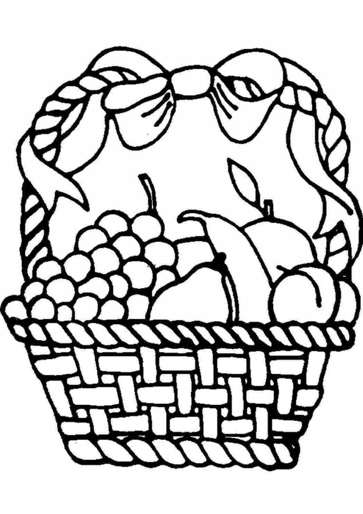 Amazing fruit basket coloring book for kids