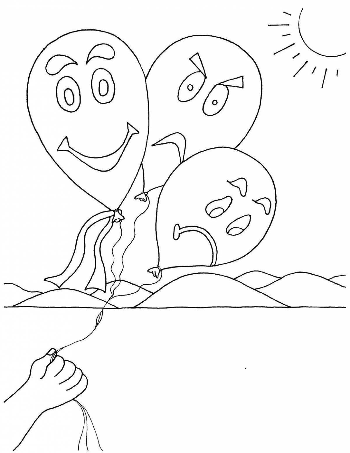 Angry coloring page emotions and feelings for children