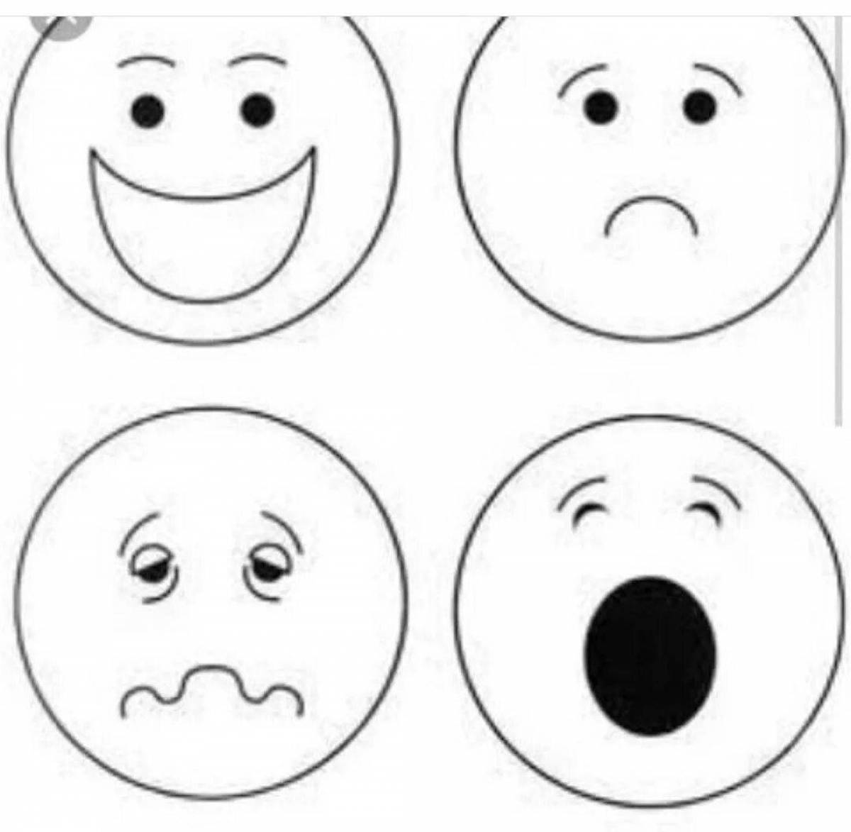 Annoyed coloring book emotions and feelings for children