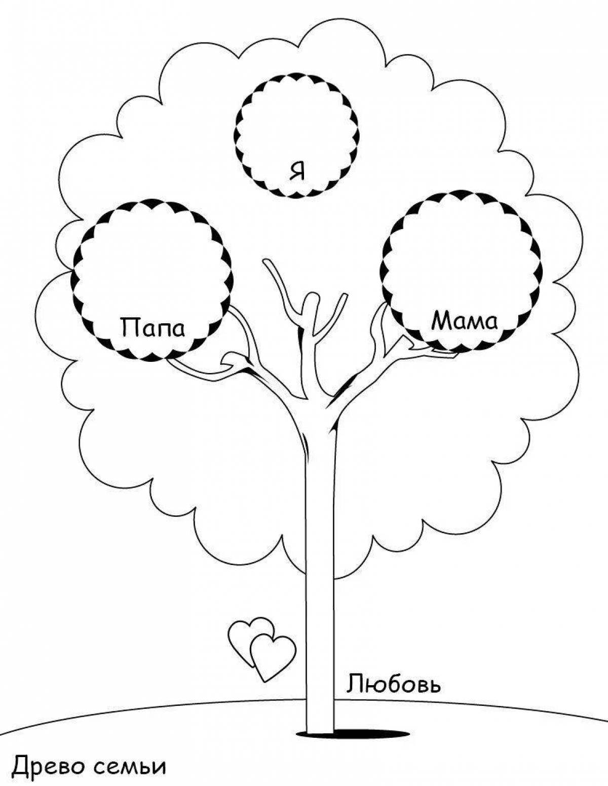 Innovative coloring tree template